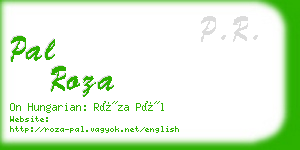 pal roza business card